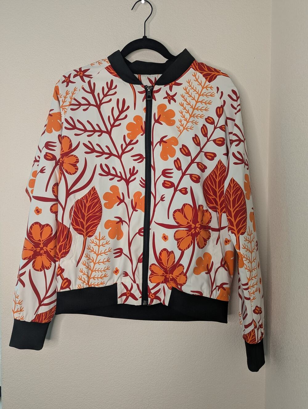 Harlow & Lloyd NWT Bomber Jacket L Streetwear Floral Coquette Unique Casual